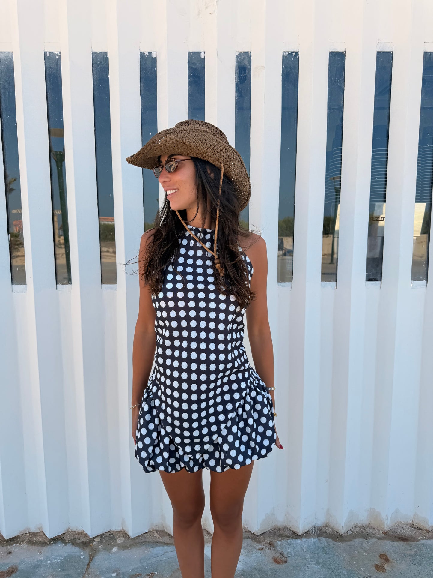 B&W Polka Dot Top