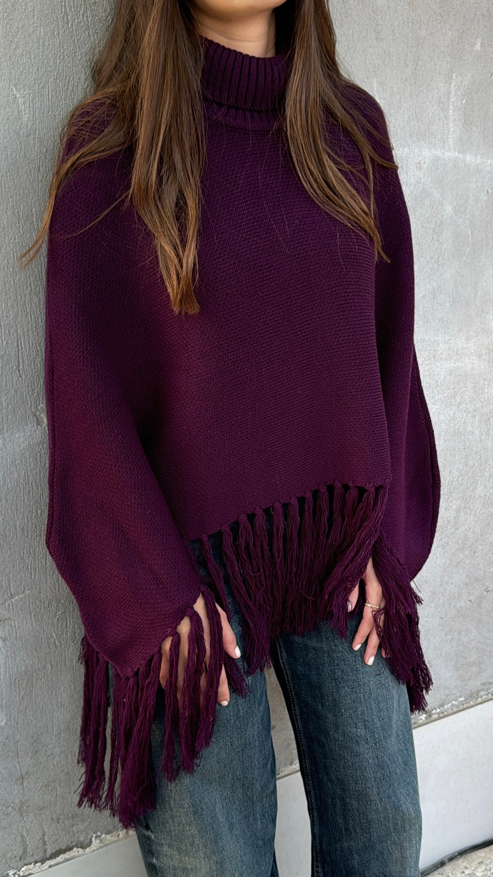 The Noomi Poncho - Purple