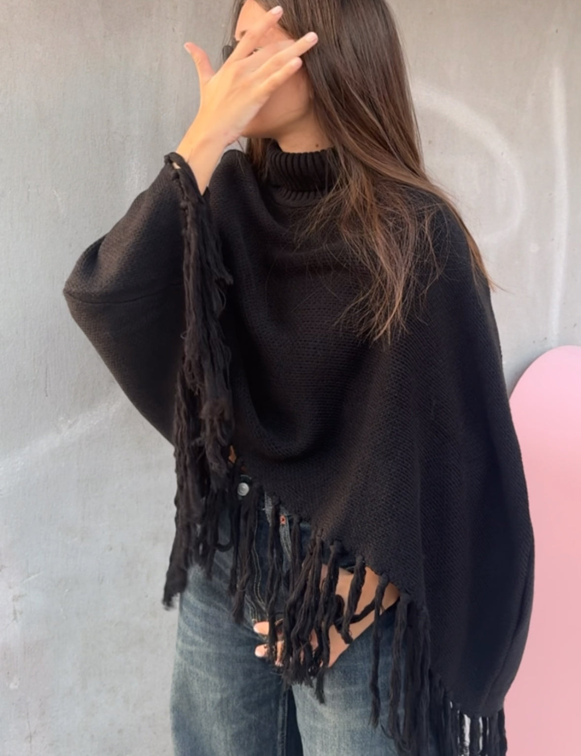 The Noomi Poncho - Black