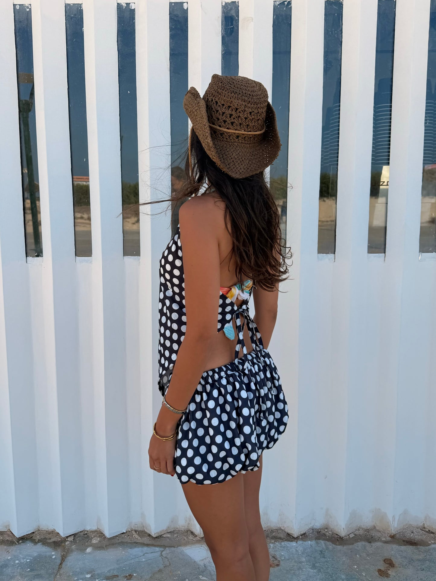 B&W Polka Dot Top