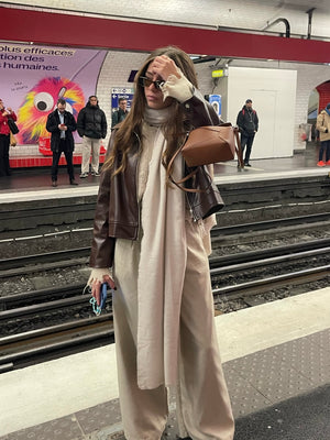 BROWN LEATHER JACKET